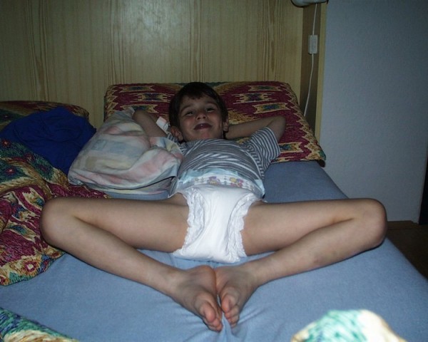 Diaper Boy Tommy 8 year old wearing diapers pampers